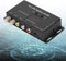 AV to RF Converter, Mini TV LINK Modulator IR Extender, UHF Modulator with Adjustable Audio/Video Output Level, Compatible with Set-top Box, A/V Sources
