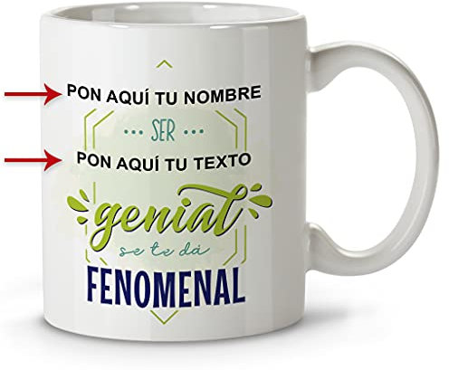 LolaPix Taza Profesor. Tazas Personalizadas. Tazas Desayuno Originales. Tazas con Frases. Regalos Personalizados. Fenomenal Verde
