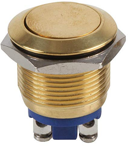 Anti-Vandalismus-Schalter, 19 mm, flach, Messing, Vandalismus-Standardschalter, 1 Stück in Packung – AB-AV-935