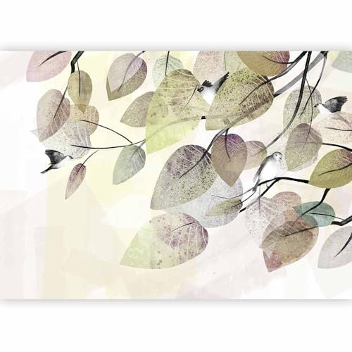 murando Carta da parati Uccello sul ramo 400x280 cm Fotomurali in TNT Murale alla moda Decorazione da Muro XXL Poster Gigante Design Carta per Pareti Soggiorno Albero Fogli Natura b-A-0908-a-c