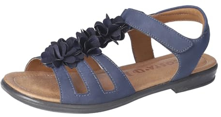 RICOSTA Mädchen Riemchensandalen Aurora, Kinder Sandalen, Weite: MITTEL, Freizeitschuhe, offene Schuhe, Strandschuhe, Sandaletten, Nautic (170), 39 EU