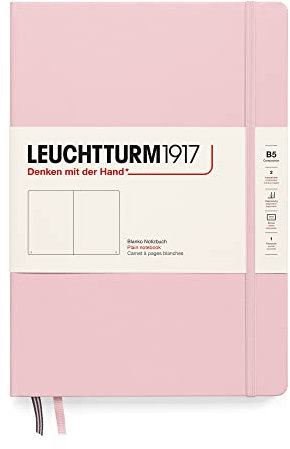 LEUCHTTURM1917 366158 Notizbuch Composition (B5), Hardcover, 219 nummerierte Seiten, Puder, Blanko