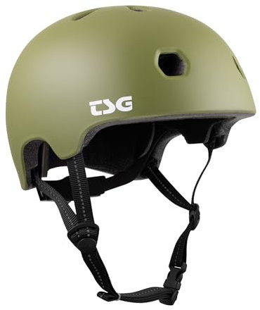 TSG Unisex Jugend META SOLID Color Fahrradhelm, Olive, L/XL_55