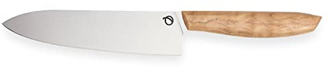 Olavson® Chefmesser Küchenmesser 18cm lange Klinge aus Hightech ELMAX Stahl, rostfrei und extrem scharf, mit Edelholzgriffen aus Europa, made in Solingen, Germany (Muschelahorn, Holz)