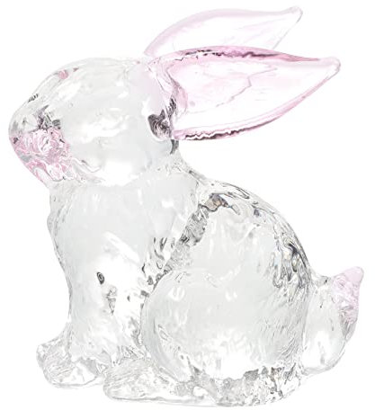 Garneck Glas Hase Kristall Dekofigur Glastier Figuren Miniatur Tierfiguren Glas Figuren deko objekt Glasskulptur Mikrolandschaft Ornament Feengarten Dekoration Büro Wohnzimmer Tischdeko