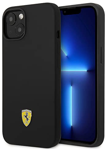 Ferrari FEHCP14SSIBBK hülle für 14 6,1 schwarz/Black hardcase Silicone Metal Logo