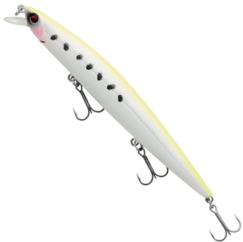 Savage Gear Meeresköder zum Spinnfischen auf Wolfsbarsch Sea Bass Minnow Floating 14cm 18,5g, Farbe:Lemon Sardine