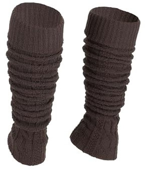 Ateena Stulpen Damen Braun - Wolle Beinstulpen für Tanz - Beinwärmer