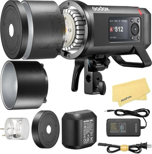 Godox AD600 Pro II All-in-One Outdoor Flash Strobe for Canon Sony Nikon Fujifilm Fuji Olympus Panasonic Pentax Leica Cameras,2.4G TTL 1/8000 HSS,0.01~0.9s Recycle Time,40W Bi-Color LED Modeling Light