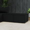 Chusui Gartenhocker mit Kissen 2 STK Balkon Möbel, Balkon Lounge Klein, Outdoor Lounge, Outdoor Hocker, Balkonmöbel, Sitzbank Balkon, Gartenmöbel, Schwarz Poly Rattan