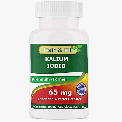 Kaliumjodid 65 mg Nahrungsergänzungsmittel, 60 Tabletten | Potassium iodide tablets 65 mg (1 Stück)