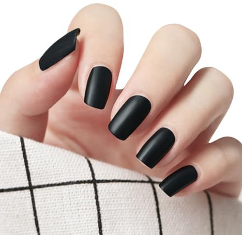 Black Nail Polish, Matte Nail Polish 7 Days Long Lasting Nail Polish Quick Dry Nail Gel Polish Natural Non Toxic Nail Varnish DIY Nail Art at Home
