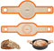 Sourdough Silicone Bread Sling -Oval and Round Non-Stick & Easy Clean Silicone Bread Mat for Dutch Oven. Reusable With Extra Long Handles Silicone Bread baking Supplies tools accessories (Orange)