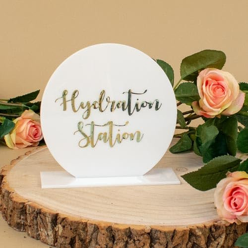 Custom Hydration Station Acrylic Drink Sign