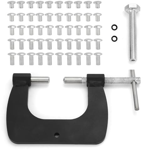 Foruly Semi Tubular Rivets Tool, 1/8 Vent Window Restoration Tool Kit for Tonka Pinball Vent Colema n Repair, 50 Piece Set