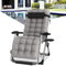 Tumbonas Gravedad Cero, Tumbona de Relax Silla de Jardín Plegable, para Playa, Piscina, Terraza,Camping.Carga Máxima 200kg (A-con Cojín Gris, Set de 1)