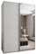 MEBLE KRYSPOL LUX 3 Eleganter 2-türiger Schwebetürenschrank mit Spiegel an der Tür - Leise schließend - HETTICH Topline L System - 245,5x170x64cm - Weiß, Weiß, Silber