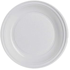 Generico 40/120/240 platos llanos de plástico reutilizables de 16,5 cm platos rígidos postre fruta dulce, platos lavables 20 ciclos en lavavajillas ok microondas (40 unidades)