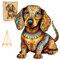 PASJO Holzpuzzle Erwachsene mit Hundemotiv 300 Teile 40x32,8 cm Geschenkidee für Kinder Hund Einzigartige Tierförmige Puzzle Creative Jigsaw aus Holz für Erwachsene