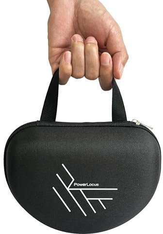 PowerLocus Hard Carry Case for Headphones – Compatible with PowerLocus P1/P2/P4/P6/Marshall/House of Marley/Beats by Dre– Portable Travel Carrying Bag (Black Fabric)