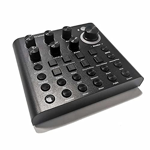 XRPOUXMTE Mini Carte Son Portable, mixeur Audio stéréo pour Diffusion en Direct de Jeux informatiques, Microphone Disponible