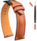 Gomvadr Leder Uhrenarmband pflanzlich gegerbtes Top-Grain-Lederarmband, 16 18 19 20 21 22mm Schnellspanner-Ersatzarmbänder (Cognac/Schwarze Schnalle/Kontrastnaht, 20mm-XL)