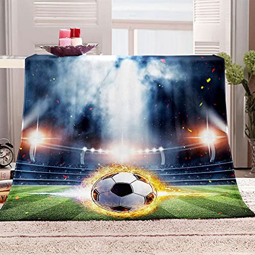Kuscheldecke Fußballstadion Muster 150X200Cm Weiche Flauschige Plüsch Decke Flanell Fleecedecke/Sofadecke/Wohndecke/Mikrofaser Couchdecke/Winterdecke, Warm Gemütlich Langlebig
