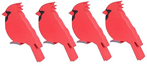 Warmhm 4stücke Holz Weihnachtsdeko Vogel Arrangement Festliche Dekoration Mit Vogelmotiv Für Weihnachts-Ausstellung