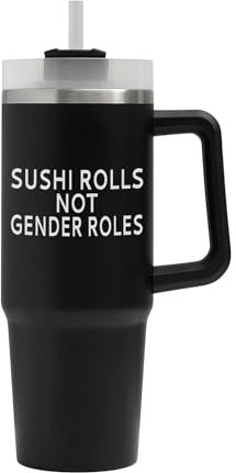 Sushi Rolls Not Gender Roles Funny Food Japanese Big Tumbler, Sushi Rolls Not Gender Roles Funny Food Japanese Mug, Isotherme, Grande tasse