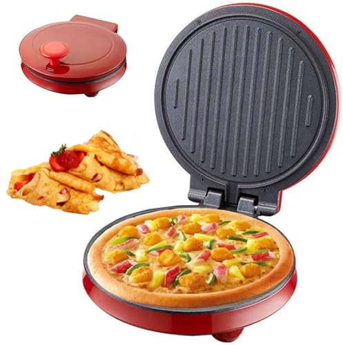 Electric Pizza Oven, Energy Efficient Pizza Maker, Perfect Crepe, Pancake and Omelette Maker Non Stick Fast Heating Multi Cooker, 23cm Indoor Pizza Oven, Table Top Pizza Oven