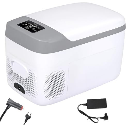 Fullwatt Kompressor Kühlbox 25 L, Tragbarer Autokühlschrank, 20℃-20℃, 12V 24V 220-240V, Tragbare Camping Gefrierbox, Geeignet Für Wohnmobil, Lkw, Boot
