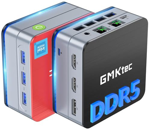 GMKtec Mini PC N100, con 11 Pro, G2 Intel N100 (3,4 GHz) Mini computadora con Doble LAN, 12 GB DDR5 RAM 512 GB SSD, PC de Escritorio 4K Triple Salida/USB3.2/WiFi 6/BT5.2/para Oficina, Negocios