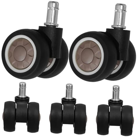 GARIOUANS 5Piezas Ruedas Giratorias Silenciosas de Repuesto para Sillas de Oficina de Unidades Rodamiento Compatibles con Sillas de Oficina y Gaming Instalación