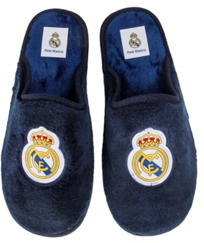 MARPEN SLIPPERS, Real Madrid CF Official Season 24/25 House Slippers for Men or Women, Light Winter, navy, 31 EU