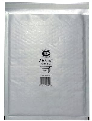 AirKraft Size 5 Bubble Lined Mailer White (Pack of 100) MAKC88008