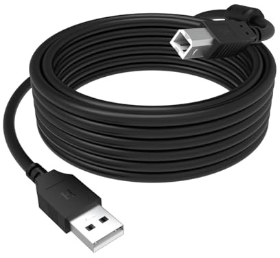Zosvoses USB 2.0 Druckerkabel kompatibel mit Epson EcoTank ET-2800, ET-4800, ET-2400, ET-2850, ET-8550, ET-4850, ET-3850, ET-15000, ET-8500, XP-5200, XP-42000 Drucker (300, Zentimeter)