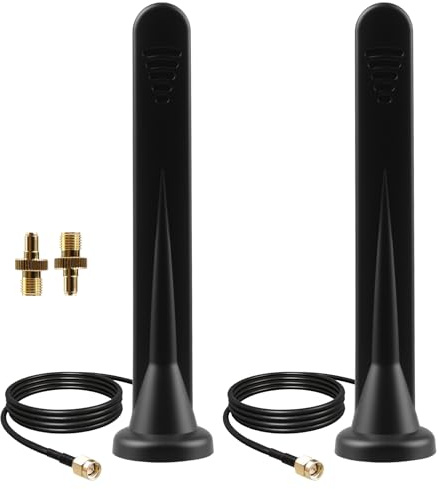 5G LTE Antenne Omnidirektional mit Magnetfuß, SMA TS9 Antenne für 3G 4G 5G GSM, 600–6000 MHz Signalverstärker Antenne mit 3 m Kabel, geeignet als LTE Antenne Outdoor und Indoor