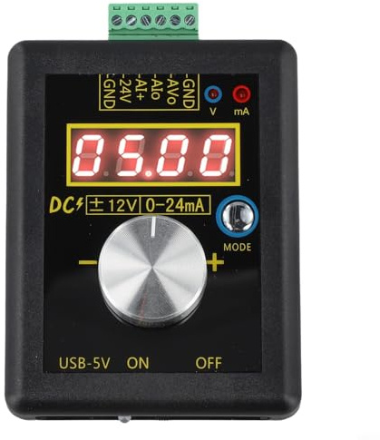 SG-002 Generador de señal de corriente de voltaje digital 0-10V/0-22mA salida, transmisor 4-20mA, USB/DC/batería, portátil para calibración de campo pruebas PLC (sin batería)