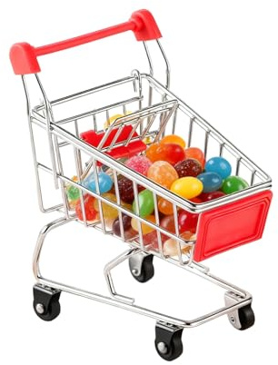 Puppen-Einkaufswagen | Puppenhaus-Dekoration | Supermarkt Handwagen | Für Kinder Und Sammler Feengärten Rollenspiel Architektur Modellbau