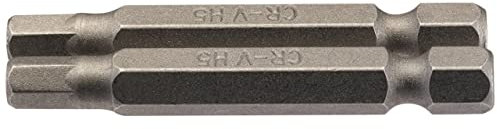 Draper 64255 5mm 1/4 Hex Hexagonal Insert Bit 50mm Long (2 Piece)