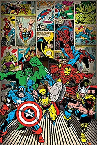Marvel Comics 'hier die Helden kommen' Maxi Poster,61 x 91.5 cm