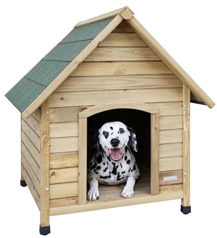 Kerbl Hundehütte (L x B x H 100 x 88 x 99 cm, mit Bitumenüberdachung, mit höhenverstellbaren Füßen) 82395