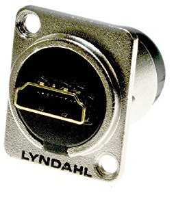 Lyndahl HDMI 1.4 Einbau - Flanschdose, LKHA20, Highend Durchgangsdose für HDMI-Kabel Einbaubuchse, HDMI-Durchgangsdose