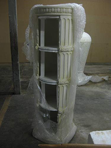 Kunibert Vitrine Griechische Säule mit 3 Glasböden Höhe187cm Vitrinenschrank Glasvitrine Farbe:cremeweiß Breite60xTiefe60xHöhe187cm Wohnbereich