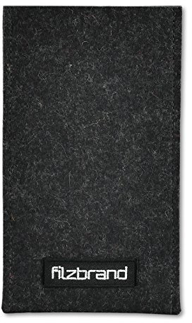 filzbrand Handytasche zum Einschieben aus Designfilz (ca. 100 % Wolle) für iPhone 7 Plus, iPhone 8 Plus, iPhone XR, iPhone 11, iPhone 11 Pro Max, Samsung Galaxy A8, Samsung Galaxy C8, Samsung Galaxy S8 Plus, graphit