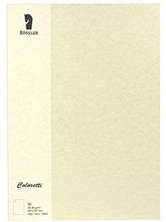 Rössler 220701922 - Coloretti Briefpapier, 80g/m², DIN A4, sandgelb, 10 Blatt