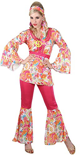 Adult Womens Hippie Honey Fancy Dress Costume - Medium (14-16)