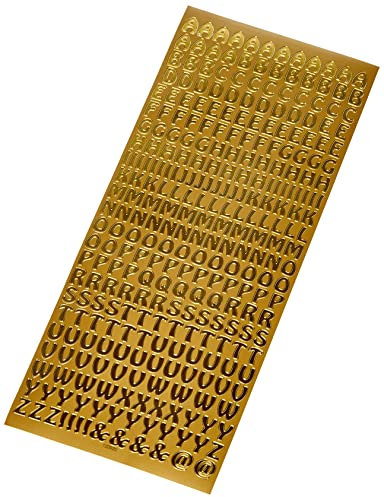 Anitas Großbuchstaben Umreißen Aufkleber, Gold