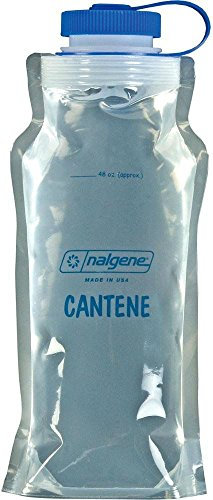 Nalgene Wide Mouth Cantene - 1L/32oz / Water Juice Liquid Storage Tank Bottle Flask Canteen Container Flask Hydration Hydrate Litre Rolling Roll Folding Foldable Fold Compact Pack Small Collapsing Collapsible Collapse Hiking Walking Camping Soft Bag