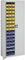 Magazinschrank mit Sichtlagerkästen, HxBxT 1740 x 680 x 280 mm, einfarbig, grau, 90 Kästen.